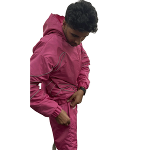 Premium Quality Trending Men's Lightweight Polyester Streetwear Windproof Waterproof Eco-Friendly 2 1 <b>Zip</b>-Up Hoodie <b>Shorts</b> - Product Image 4
