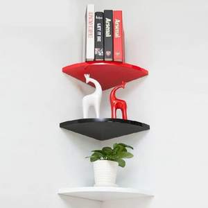 Étagères flottantes d'angle, 3 niveaux, petites étagères murales d'angle en MDF, panneaux en bois d'ingénierie, étagère de présentation, de décoration et de rangement - Product Image 3