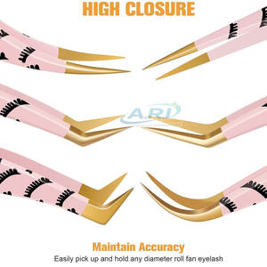 แหนบต่อขนตาสำหรับการต่อขนตาและจัดแต่งทรงเครื่องสำอางอย่างแม่นยำ แหนบต่อขนตาแบบมืออาชีพ - Product Image 4