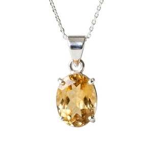 Collier pendentif en cristal de citrine naturelle avec chaîne, pierre précieuse de quartz jaune, bijoux faits à la main, exportation en vrac de cristal Asy du Gujarat - Product Image 1