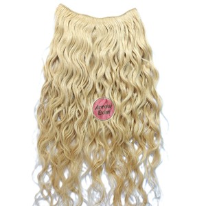 Extensiones de Cabello Humano Remy Indio Rubio 613 Rizado Decolorado con Clip y Doble Trama a Máquina - Product Image 6
