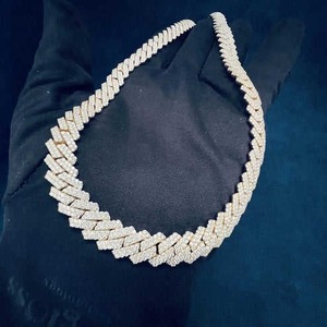 Hip Hop 14K Solid <b>Gold</b> Cuban <b>Infinity</b> Link Chain Brilliant Cut VVS Lab Grown Diamonds IGI Certified Iced <b>Necklace</b> Unisex Luxury - Product Image 1