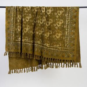 Main bloc tournesol imprimé pur coton housse de canapé salon canapé literie campagne couverture - Product Image 6