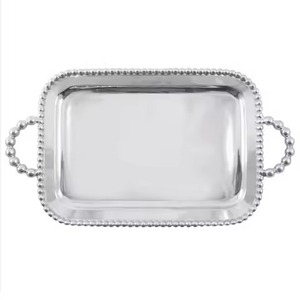 Premium Stainless Steel <b>Tray</b> Design for Food Presentation Modern Metal Serving <b>Tray</b> for Home Use - Product Image 3