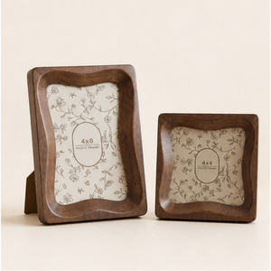 Wholesale Wavy <b>Wood</b> Photo <b>Frame</b> Modern Irregular Wave Shaped Solid <b>Wood</b> <b>Picture</b> <b>Frame</b> Tabletop Home Decor Supplier OEM/ODM - Product Image 5