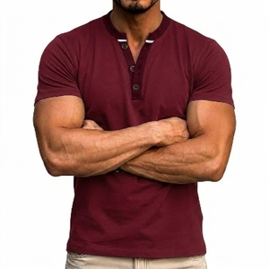 เสื้อยืดแขนสั้นคอวีผู้ชาย ผ้าถักเนื้อแน่น ทรงปกติ สไตล์ลำลอง แต่งขอบตัดสีเขียวมะกอก ผ้าฟลีซ ระบายอากาศได้ดี เป็นมิตรกับสิ่งแวดล้อม น้ำหนัก 210 กรัม - Product Image 4