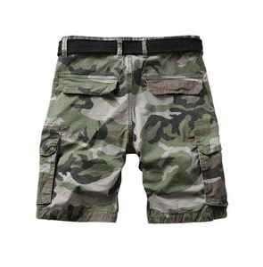 Shorts cargo mi-longs sportifs pour hommes OEM, tissés, taille mi-haute, coupe ajustée avec bandes, fermeture élastique à la taille, style ample, pour l'été, en tissu peigné - Product Image 5
