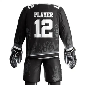 Uniforme de hockey sur glace pour hommes de haute qualité, imprimé, léger, 100% polyester, matière respirante, nom de l'équipe OEM, logo personnalisé - Product Image 4