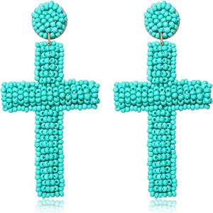 Boucles d'oreilles artisanales en forme de papillon, brodées de perles de rocaille sur coton, légères, style bohème classique, bijoux 143 - Product Image 2