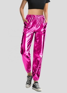 Leggings Metálicos Brillantes Personalizados de Color Morado para Mujer, Pantalones de Yoga y Fitness Sexys para el Carnaval - Product Image 2