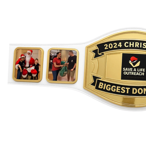 Cinturón de Campeonato Premium para Donantes, Regalo Personalizable para Donantes de la Campaña Save A Life, Artículo de Colección para las Fiestas, Cinturón de Lucha Libre - Product Image 4