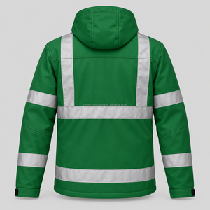 Chaqueta de seguridad profesional hecha con materiales resistentes, reflectante, con visibilidad garantizada y transpirable, adecuada para la construcción. - Product Image 6