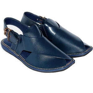 Plain <b>Blank</b> Blue Color Khan Kaptaan Chappal Balochi Afghanistan Kheri Shoes Sandals Peshawari Chappals Breathable Flat Kheri - Product Image 6