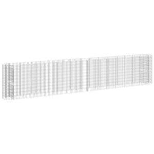 Grandes jardinières surélevées en gabion, robustes, en fer galvanisé argenté - Product Image 2