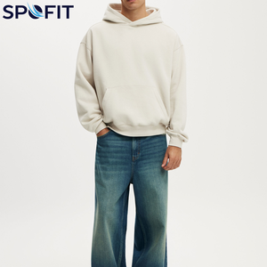 Sweat à capuche ample en molleton respirant 500 GSM pour homme, 100 % coton, de luxe, coupe oversize, épaules tombantes, idéal pour l'hiver - Product Image 2