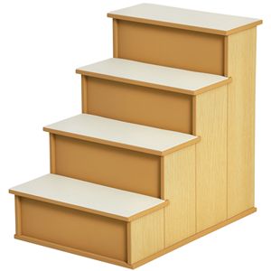 Scaletta per Animali Domestici con Rivestimento Imbottito per Cani e Gatti fino a 10 kg, Prodotto Naturale per Arredamento per Animali - Product Image 1
