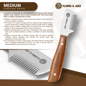 หวีสัตว์เลี้ยงสแตนเลส Flamia & Jabz ด้ามไม้ พร้อมมีดโกนขนสำหรับสุนัขและแมว ทำจากไม้พะยูง - Product Image 6