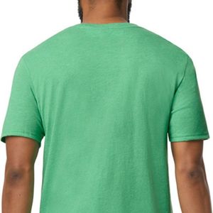 Camiseta de Cuello en V para Hombre, Color Verde Irlandés, Ligera, Suave, Transpirable, de Manga Corta, Informal, Básica, Mezcla de Algodón, para Uso Diario - Product Image 6