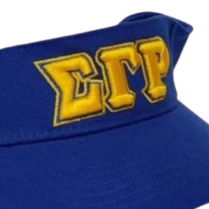 Visière de sororité personnalisée avec lettres grecques brodées, casquette de soleil ajustable, accessoire de mode décontracté pour le sport universitaire et les activités de plein air - Product Image 2