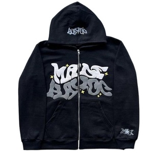 Wholesale Plain custom <b>full</b> <b>zip</b> <b>up</b> <b>hoodie</b> Manufacturer Oversized Unisex French Terry Heavyweight Puff Printing <b>Zip</b> <b>up</b> Hoodies - Product Image 1