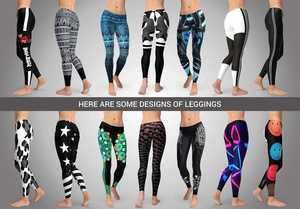 Leggings imprimés longs pour femmes, taille élastique, extensibles, tricotés, décontractés, toutes saisons, en spandex et polyester - Product Image 1