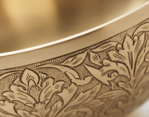 Bol en métal sculpté à la main, design oriental, centre de table décoratif, vaisselle idéale pour la décoration intérieure - Product Image 2
