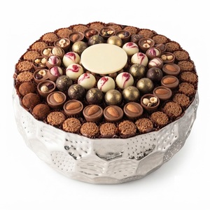 Tazón de servir chocolate hecho a mano, chapado en oro, de calidad de lujo, para suministros de hotel, eventos y conjuntos de regalo decorativos. - Product Image 6