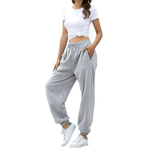 Pantalones deportivos para mujer con bolsillos, pantalones deportivos informales y cómodos, pantalones holgados para estar en casa, pantalones de estilo urbano de gran tamaño - Product Image 4