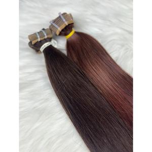 Extensions à bandes adhésives Anh Hair A21 sans couture, lisses comme des baguettes, en cheveux humains vierges vietnamiens doublement étirés, brun chocolat, vente en gros - Product Image 4