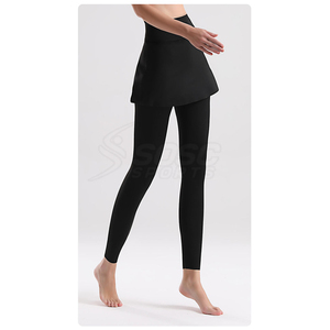 กระโปรงกีฬาเอวสูงแบบยืดได้พร้อมเลกกิ้งในตัวสำหรับเล่นเทนนิส วิ่ง กอล์ฟ ออกกำลังกาย และสวมใส่ในชีวิตประจำวัน - Product Image 5