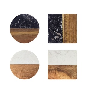 Custom Natural Round Marble Wood Eco-Friendly Country Design Coaster Cute Wine Beer Coffee Tea Cup Mat with Custom Diameter - Product Image 6
