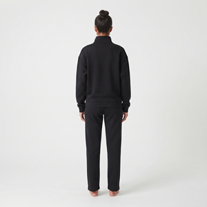 Conjunto de Sudadera con Media Cremallera y Pantalón de Chándal de 2 Piezas para Mujer 2023 - Tallas Grandes - Product Image 3