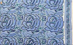 Tela india estampada a mano, hermosa tela decorativa hecha a mano con estampado floral, tela de algodón para confección de vestidos, textiles para el hogar, estampado personalizado - Product Image 6