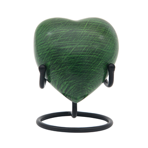 Jarrón Decorativo de Mesa Antiguo Co HU520, en Forma de Corazón, de Aluminio, Moderno, de Lujo, Ecológico, Hecho a Mano, Color Verde, 60 ml - Product Image 1