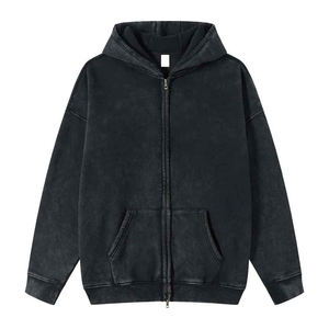 Sudadera con Capucha OEM, Lavada al Ácido, Estilo Vintage, Efecto Desgastado por el Sol, Personalizable con Impresión, Sudadera de Algodón Grueso para Hombre - Product Image 1