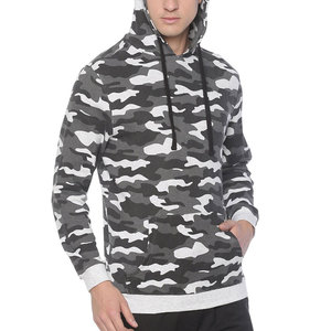 Sweat-shirt à capuche camouflage pour homme, coupe classique, décontracté, pour l'automne, imprimé, poche avant, 100% polyester, tissu French Terry - Product Image 2