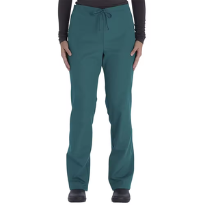 Uniformes Médicos Profesionales Ligeros Color Verde Azulado, Diseño de Logotipo Personalizado, Tela Elástica en Cuatro Direcciones, Uniforme de Enfermería para Hospital - Product Image 4