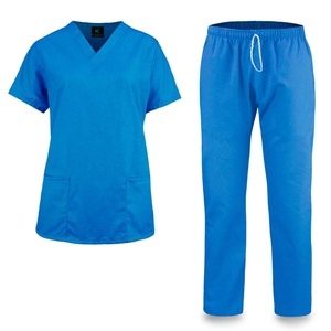 Uniforme médico tejido poliéster algodón unisex uniforme de enfermería hospitalaria con pantalones para correr y detección de agujas - Product Image 3