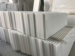 Losas de Mármol de Calcita 100% Natural, Color Blanco Lechoso, Procesadas en Fábrica, Pulidas, Aterciopeladas, Impermeables, Duraderas y Ecológicas - Product Image 4