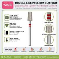 Foret à ongles professionnel Yaqin haut de gamme, diamant naturel, 3/32" (5 mm), forme conique, pour spécialistes en manucure russe