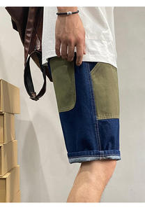 Shorts en jean respirants pour hommes avec logo personnalisé, style streetwear d'été - Vente en gros de haute qualité - Product Image 5