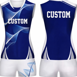 Custom Unisex <b>Volleyball</b> Jersey <b>Set</b> Sublimated V-Neck Sleeveless Moisture-Wicking Fitted Eco-Friendly All Seasons Adult Apparel - Product Image 4