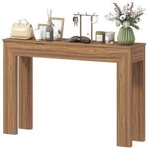 Consolle rustica moderna in noce da 47 pollici per la casa, soggiorno, ingresso hotel, mobile stretto decorativo con contenitore - Product Image 1