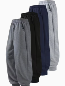 Hardihood International Men's Gray Polyester/Cotton Sweatpants <b>Elastic</b> Waist Drawstring Midweight Pockets Casual Knitted Autumn - Product Image 3