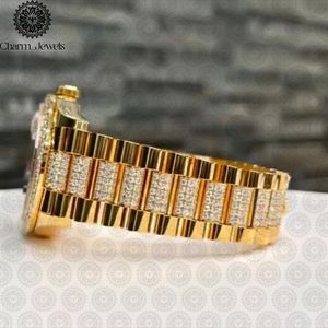 Reloj de Lujo Charm Jewels con Caja Dorada, Movimiento Mecánico, Correa de 20 mm, Cierre Oculto de Botón, Diseño Masculino, Esfera de 40 mm, Resistente al Agua 10 Bar - Product Image 2