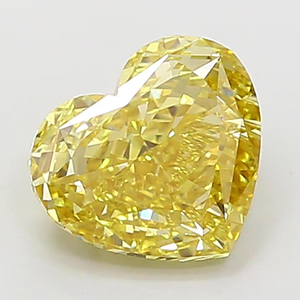 Diamante amarillo de corte corazón, cultivado en laboratorio, piedra suelta para la elaboración de joyas - Product Image 2