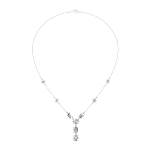 สร้อยคอประดับเพชรรูปตัว Y สำหรับผู้หญิงสินค้าขายดีเครื่องประดับชุบทอง14K 18K ประดับเพชรมรกตทรงกลมทรงรีผลิตในอินเดีย - Product Image 5