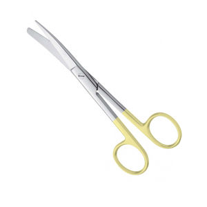 กรรไกรผ่าตัดแบบออร์โธปิดิกส์เคลือบทองครึ่งหนึ่ง แบบตรงและแบบโค้ง ยี่ห้อ Mayo ขนาด 5.5 นิ้ว TC OEM - Product Image 2