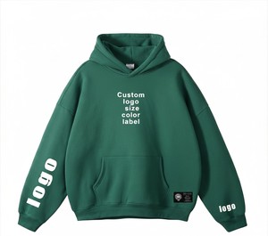 Sweat à capuche oversize en molleton bouclette français 500 GSM de qualité supérieure, service OEM, 100% coton peigné, imprimé dessin animé, printemps, fabrication au Bangladesh - Product Image 3