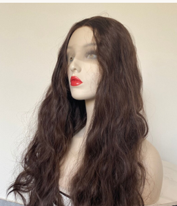 Peluca de Cabello Humano Natural Color Castaño Ondulado con Capas, Encaje Frontal HD, Sin Pegamento, Pre-Desplumada, Suministro Directo de Fábrica - Product Image 5